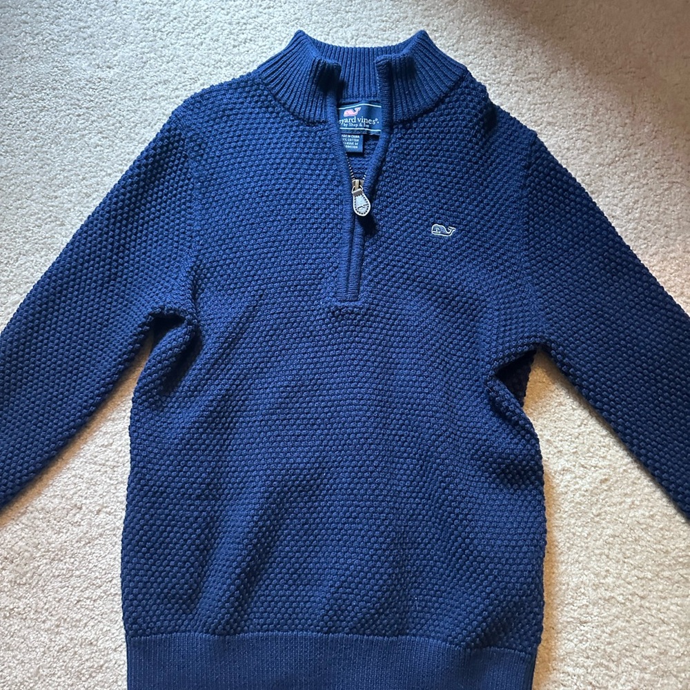 Vineyard vines youth size small quarter zip